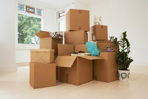 Removal van loaded for a flat move in Ham