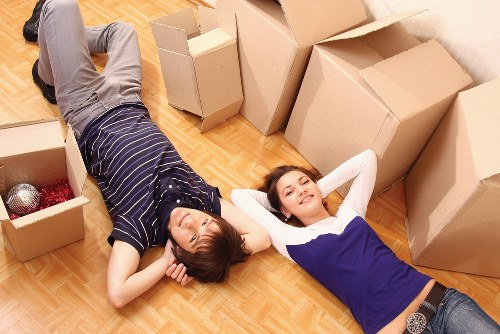 Packed household storage unit in Ham with furniture and boxes