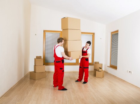 Careful loading of boxes and furniture for small removals in Ham